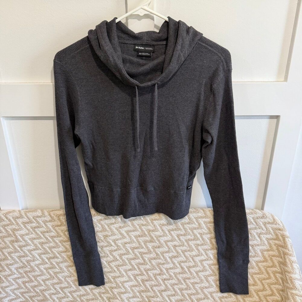 PrAna Women’s Waffle Knit Cropped Touchstone Hoodie